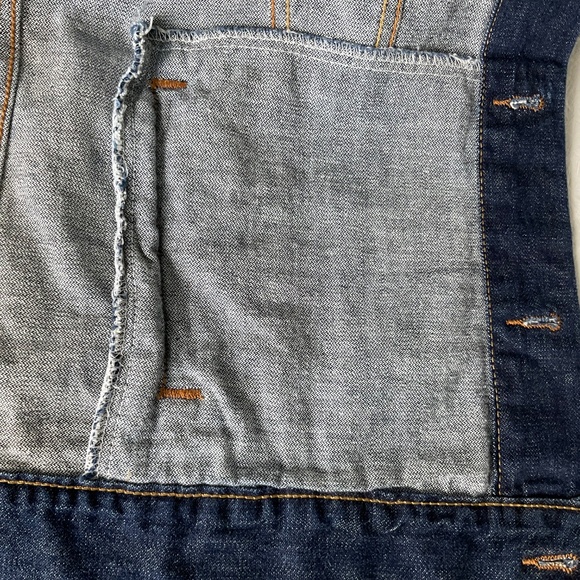 Jean Jacket Denizen from Levi’s Strauss Trucker Jacket Blue Cotton Denim Men’s L - Picture 10 of 12